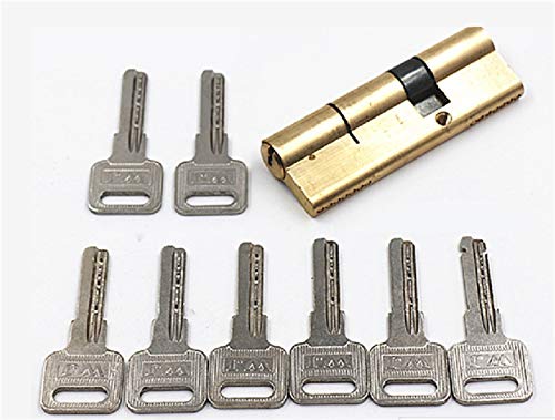 Schliebzylinder 30/30,Halbzylinder Türzylinder Einseitige Verriegelung 65 70 80 90 115mm Zylinder AB Key Anti-Diebstahl-Eingang Messingtürschloss Verlängert Kern Keys Erweiterte(105(32.5 72.5)) von HFGDRH
