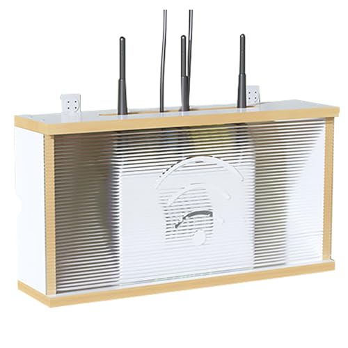 HFGHGDF Router Verstecken Box, Router Schrank, Wand Router Aufbewahrungsbox, Router Box Wird Verwendet um Router und Kabelsalat zu Verstecken(White) von HFGHGDF