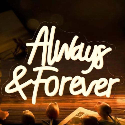 Always and Forever Neonschilder Hochzeits Neonschilder Wanddekoration Nachtlicht LED Neon Leuchtschild Party Hochzeit Bar Beauty Dekoration dimmbarer Schalter wiederverwendbare USB Stromversorgung von HFHungkeong