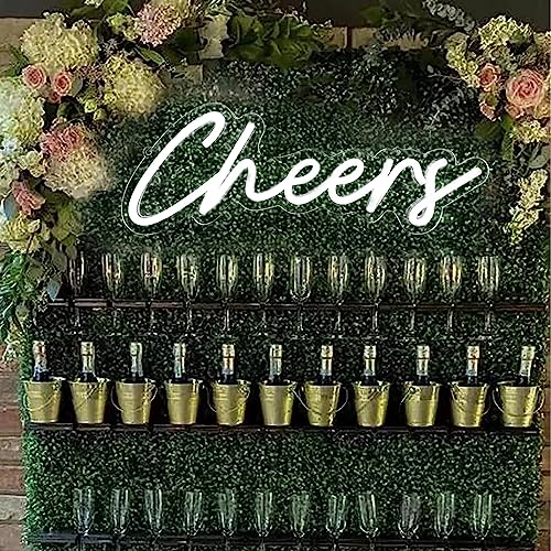 Cheers Neonschild USB betrieben mit dimmbarem Schalter LED Neonlichtschild für Wandhintergrund dekoration Cheer Leuchtschild Neon für Bar, Geburtstag, Party, Hochzeit, 15 x 5.5in von HFHungkeong