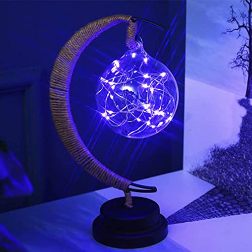 HFHungkeong 3D Magisches Mondlicht LED Dekorationslicht Stern Mond-Nachtlicht Weihnachtsdekorationslicht LED Modellierungslicht Eisen Nachtlicht LED Tischlampe Heimdekorationslicht(Runder Ball bunt) von HFHungkeong