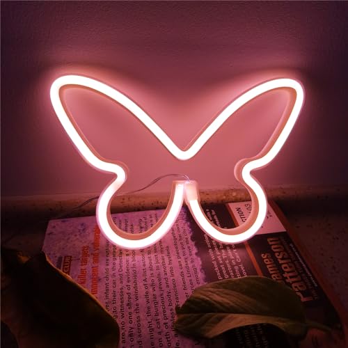HFHungkeong Korallenrosa Schmetterlings Neonschilder LED Nachtlicht für Wand Büro College Wohnung Wohnheim Hochzeit Geburtstag Party Dekoration,USB oder 3 AA Batteriebetrieb HFHungkeong Korallenrosa Schmetterlings Neonschilder LED Nachtlicht für Wand Büro College Wohnung Wohnheim Hochzeit Geburtstag Party Dekoration,USB oder 3 AA Batteriebetrieb von HFHungkeong