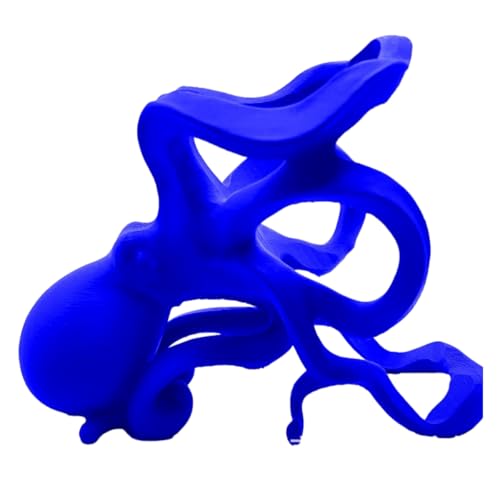 HFHungkeong Octopus Weinflaschenhalter, Multi-Color Optional Nautical Coastal Desktop Sculpture, Home Octopus Desktop Weinregal Tabletop Bar Counter Dekorativ (Blau) von HFHungkeong