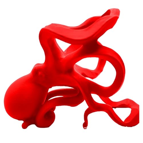 HFHungkeong Octopus Weinflaschenhalter, Multi-Color Optional Nautical Coastal Desktop Sculpture, Home Octopus Desktop Weinregal Tabletop Bar Counter Dekorativ (Rot) von HFHungkeong