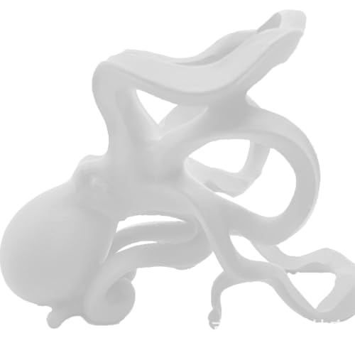 HFHungkeong Octopus Weinflaschenhalter, Multi-Color Optional Nautical Coastal Desktop Sculpture, Home Octopus Desktop Weinregal Tabletop Bar Counter Dekorativ (Weiß) von HFHungkeong