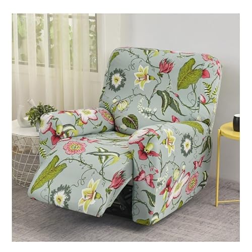 HFHungkeong Recliner Stuhl Abdeckung, Stretching gedruckt Flexible Sofa Protector Slipcoversm, All Inclusive Stretch Anti Scratch Druck einzelne Sofa Abdeckung (rot grün) von HFHungkeong