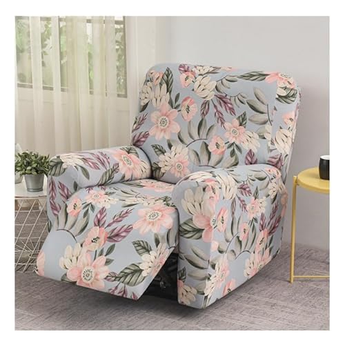 HFHungkeong Recliner Stuhl Abdeckung, Stretching gedruckt Flexible Sofa Protector Slipcoversm, All Inclusive Stretch Anti Scratch Druck einzelne Sofa Cover (rosa und blau) von HFHungkeong
