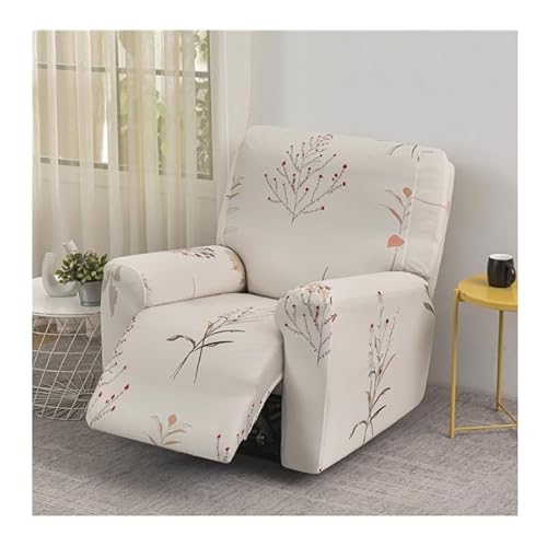HFHungkeong Recliner Stuhl Abdeckung, Stretching gedruckt Flexible Sofa Protector Slipcoversm, All Inclusive Stretch Anti Scratch Drucken Single Sofa Cover (Beige) von HFHungkeong