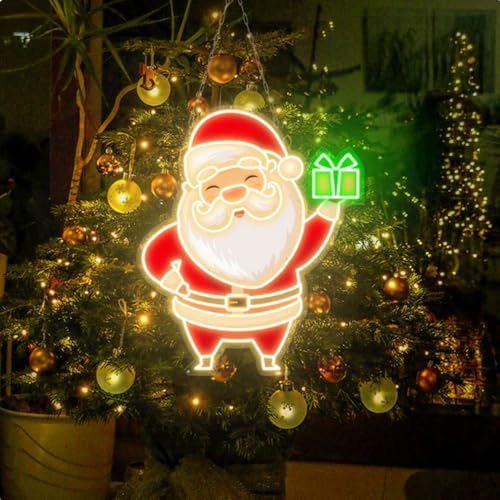HFHungkeong Weihnachten Neonschild, LED Weihnachtsmannhand mit Geschenkbox Wandkunstlampe für Zuhause, Weihnachtsabend Party, Schreibtischdekoration, 5V USB Betrieben HFHungkeong Weihnachten Neonschild, LED Weihnachtsmannhand mit Geschenkbox Wandkunstlampe für Zuhause, Weihnachtsabend Party, Schreibtischdekoration, 5V USB Betrieben von HFHungkeong