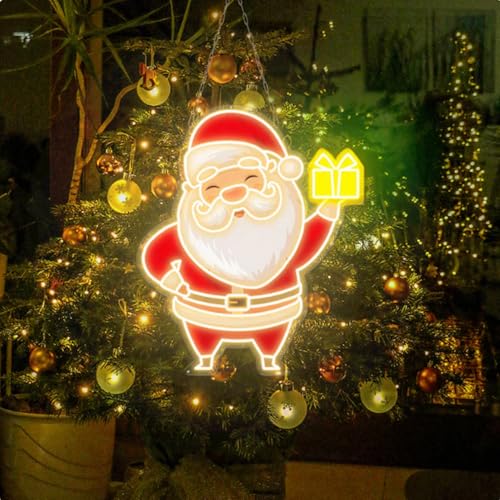 HFHungkeong Weihnachten Neonschild, LED Weihnachtsmannhand mit Geschenkbox Wandkunstlampe für Zuhause, Weihnachtsabend Party, Schreibtischdekoration, 5V USB Betrieben HFHungkeong Weihnachten Neonschild, LED Weihnachtsmannhand mit Geschenkbox Wandkunstlampe für Zuhause, Weihnachtsabend Party, Schreibtischdekoration, 5V USB Betrieben von HFHungkeong