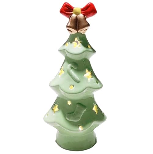 Keramische Weihnachtsbaumschmuck, keramische Tischplatte Ornamente für Tischplatte Regal Kamin Urlaub Dekorationen für Haus und Geschenk (Bogen Weihnachtsbaum) von HFHungkeong