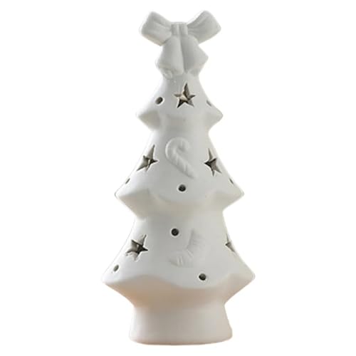 Keramische Weihnachtsbaumschmuck, keramische Tischplatte Ornamente für Tischplatte Regal Kamin Urlaub Dekorationen für Haus und Geschenk (DIY Bogen Weihnachtsbaum) von HFHungkeong