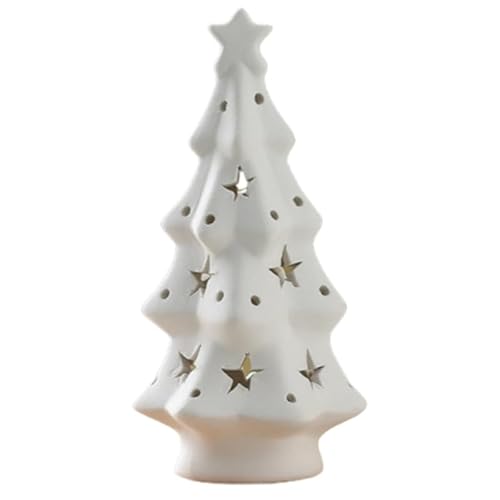 Keramische Weihnachtsbaumschmuck, keramische Tischplatte Ornamente für Tischplatte Regal Kamin Urlaub Dekorationen für Haus und Geschenk (DIY Star Weihnachtsbaum) von HFHungkeong