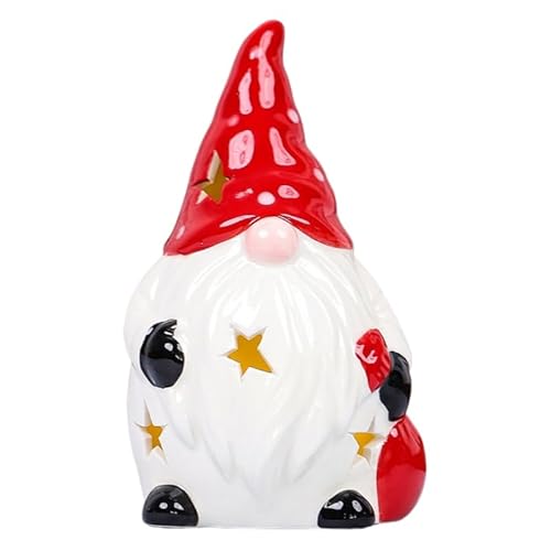 Keramische Weihnachtsbaumschmuck, keramische Tischplatte Ornamente für Tischplatte Regal Kamin Urlaub Dekorationen für Haus und Geschenk (Weihnachten Gnom) von HFHungkeong