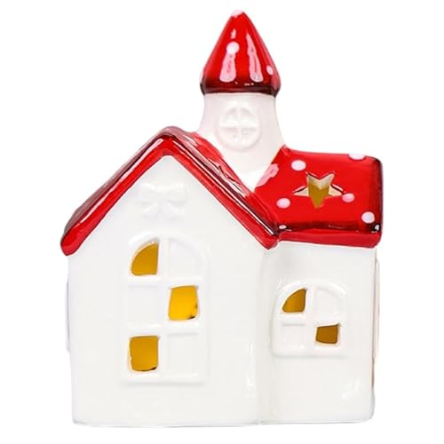 Keramische Weihnachtsbaumschmuck, keramische Tischplatte Ornamente für Tischplatte Regal Kamin Urlaub Dekorationen für Haus und Geschenk (Weihnachten Haus) von HFHungkeong