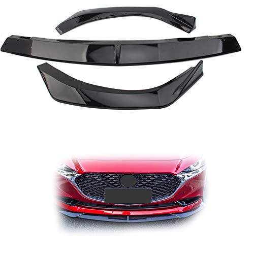 HFJFDQ Frontstoßstange Splitter Lip Diffusor Spoiler Abdeckung Trim Für Mazda 3 Für Axela Limousine 2020 2021 2022 Body Kit Zubehör von HFJFDQ