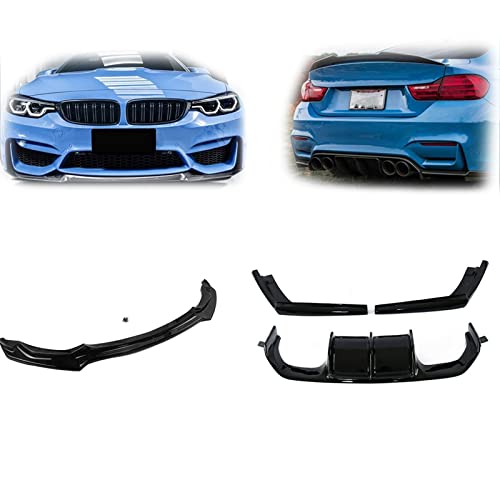 HFJFDQ Glänzend Schwarz Auto Front Lower Bumper Spoiler Lip Heckdiffusor Halterung Splitterplatte Für F80 M3 F82 F83 M4 2015-2020 von HFJFDQ