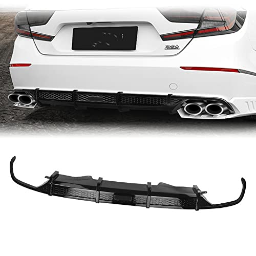 HFJFDQ Glänzend Schwarz Auto Heckstoßstange Diffusor Lip Auto Auspuff Halterung Schutz Spoiler Platte Für Für Accord 10. 2018-2021 von HFJFDQ
