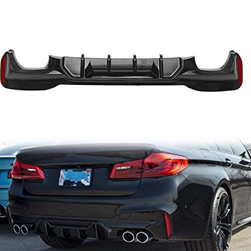 HFJFDQ Heckdiffusor Lip Splitter Für 5er G30 G31 G38 2017 2018 2019 2020 2021 2022 Unterer Spoiler Glänzend Schwarz von HFJFDQ