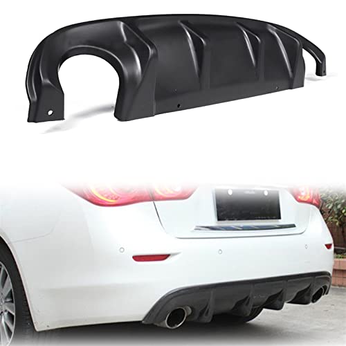 HFJFDQ Heckdiffusor Stoßstange Lip Auto Boot Auspuff Halterung Spoiler Platte Splitter Guard Board Trim ABS Für I&nfiniti Q50 2014-2017 von HFJFDQ