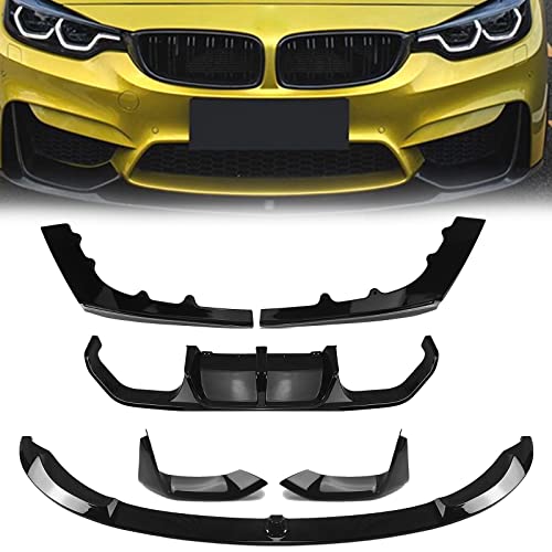 HFJFDQ Kohlefaser-Optik/Schwarz Glänzend Für F80 M3 F82 F83 M4 2015–2020 Auto-Heckdiffusor Und Frontspoiler-Stoßstangen-Splitterschutz von HFJFDQ