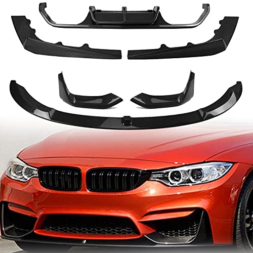 HFJFDQ Kohlefaser-Optik/schwarzglänzend Auto-Heckdiffusor Und Frontspoiler-Stoßstangen-Splitterschutz Für F80 M3 F82 F83 M4 2015-2020 HFJFDQ Kohlefaser-Optik/schwarzglänzend Auto-Heckdiffusor Und Frontspoiler-Stoßstangen-Splitterschutz Für F80 M3 F82 F83 M4 2015-2020 von HFJFDQ
