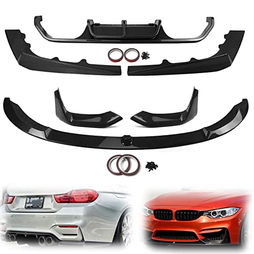 HFJFDQ Kohlefaser-Optik/schwarzglänzend Auto-Heckdiffusor Und Frontspoiler-Stoßstangen-Splitterschutz Für F80 M3 F82 F83 M4 2015-2020 HFJFDQ Kohlefaser-Optik/schwarzglänzend Auto-Heckdiffusor Und Frontspoiler-Stoßstangen-Splitterschutz Für F80 M3 F82 F83 M4 2015-2020 von HFJFDQ