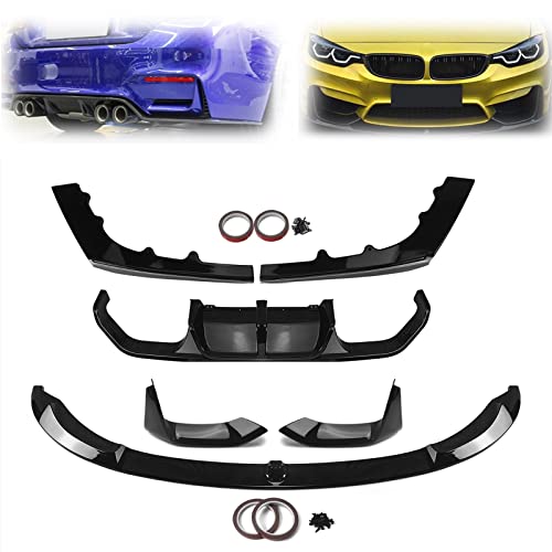 HFJFDQ Kohlefaser-Optik/schwarzglänzend Auto-Heckdiffusor Und Frontspoiler-Stoßstangen-Splitterschutz Für F80 M3 F82 F83 M4 2015-2020 HFJFDQ Kohlefaser-Optik/schwarzglänzend Auto-Heckdiffusor Und Frontspoiler-Stoßstangen-Splitterschutz Für F80 M3 F82 F83 M4 2015-2020 von HFJFDQ