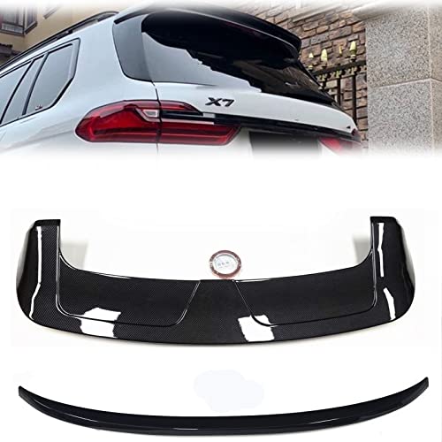 HFJFDQ Kohlefaser-Optik Heckklappe Mittel- Und Dachspoiler Flügelsplitterlippe ABS-Kunststoff Heckklappe Fensterverkleidung Für X7 G07 2019-2021 von HFJFDQ