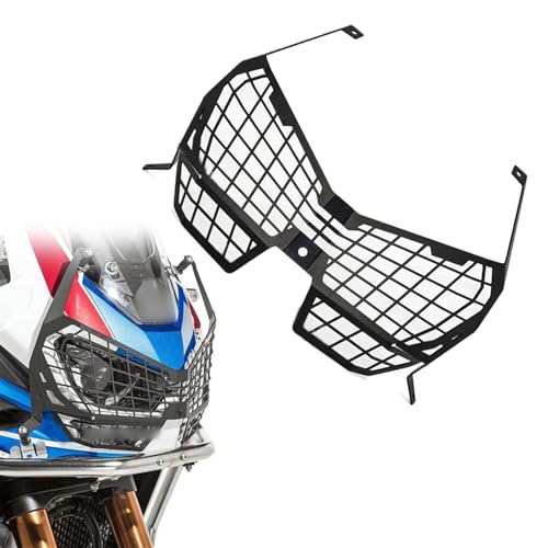 HFJFDQ Motorrad-Scheinwerferschutz für Africa Twin CRF1100L CRF 1100 Adventure Sports, Schwarz, LED, Schutzgitter, Scheinwerfer, Front, Kunststoff, Abdeckung, Schutz, Grill von HFJFDQ