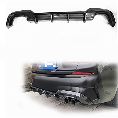 HFJFDQ Schwarz Car Body Kit Spoilerplatte Für G20 325i 325LI 3er M Sport 2019-2020 Heckstoßstange Diffusorlippe von HFJFDQ