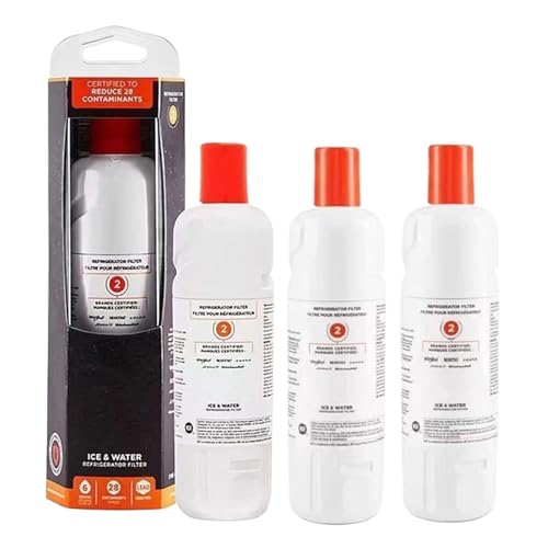 HFKBORHR Everydrop EDR2RXD1 Kühlschrankwasser. Kompatibel for Whirlpool. EIS- Und Wasserfilter 2 Elemente W10413645A WRF989SDAB(3PCS) von HFKBORHR
