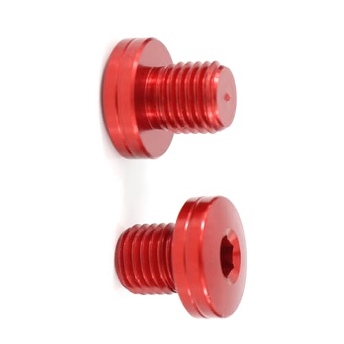 HFMXZHI Spiegelteile M10 * 1,25 Motorrad Spiegel Loch Stecker Schraube Schrauben Kappen Universal Für Ducati Hypermotard 821 939 Für HyperStrada 821 Für Scrambler Für Monster S2R (Color : Rosso) von HFMXZHI