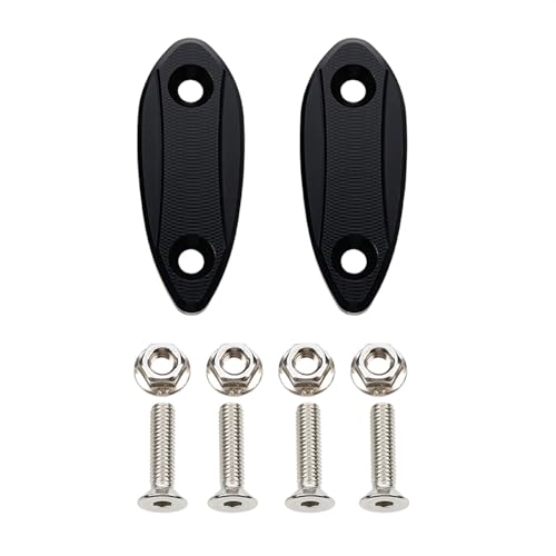 HFMXZHI Spiegelteile Motorrad Block Off Platte Rückspiegel Loch Abdeckung Spiegel Chassis Code Kappe Basis Für Kawasaki ZX-6R ZX6R 2001-2021 ZX25R ZX-25R 2021-2022 (Color : Nero) von HFMXZHI