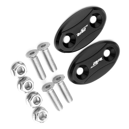 HFMXZHI Spiegelteile Motorrad CNC Zubehör Windschutzscheibe Spiegelkappe Angetrieben Eliminatoren Kappe Spiegel Loch Abdeckung Für BMW S1000RR 2009-2015 2016 2017 S 1000 RR(Color:Nero) von HFMXZHI