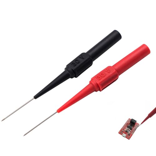 2 Stück Isolations Piercing Nadel, Messspitzen für Multimeter, Multimeter Prüfspitzen mit 4 mm Bananenbuchse, Isolationspiercing Nadel Abnehmbare, für KFZ Fehlerdiagnose Spannung Skreistester 2 Stück Isolations Piercing Nadel, Messspitzen für Multimeter, Multimeter Prüfspitzen mit 4 mm Bananenbuchse, Isolationspiercing Nadel Abnehmbare, für KFZ Fehlerdiagnose Spannung Skreistester von HFMYGS