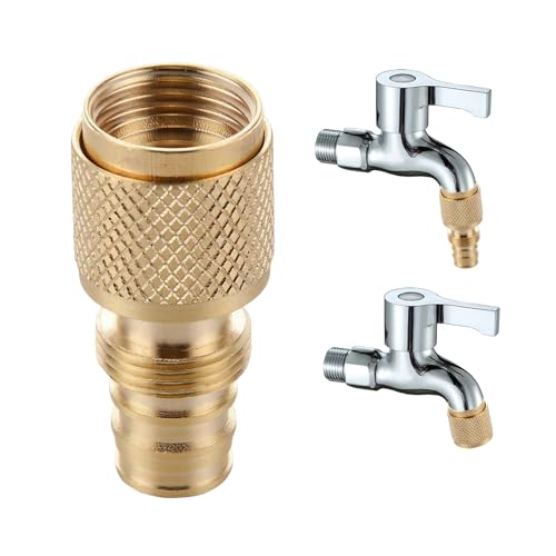 Universal-Wasserhahnanschluss für Mischbatterie, Schnellkupplung Gartenschlauch Anschluss, Messing Hahnanschlussstück Schlauchadapter Wasserhahn Adapter Schlauchkupplung von HFMYGS