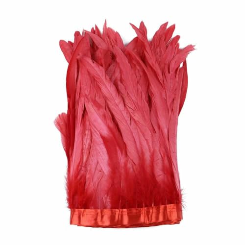 1 Meter rote Gänse-Straußenfederbesatz, Hahnen-/Truthahnfederfransen für Hochzeit, Basteln, Kleider, Kleidung, Nähen, Dekorieren, Stil 05 1 Meter rote Gänse-Straußenfederbesatz, Hahnen-/Truthahnfederfransen für Hochzeit, Basteln, Kleider, Kleidung, Nähen, Dekorieren, Stil 05 von HFNCE