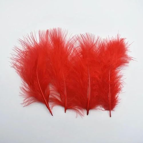 20 Stück/Lot Bunte flauschige Federn Truthahnfedern für Handarbeiten, Kleidung, Zubehör, Dekor, Federn, künstliche Dekorationen, Rot 20 Stück/Lot Bunte flauschige Federn Truthahnfedern für Handarbeiten, Kleidung, Zubehör, Dekor, Federn, künstliche Dekorationen, Rot von HFNCE