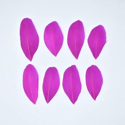 Gänsefedern zur Schmuckherstellung, 5–8 cm, Dekoration, Gänse, weißer Schwan, Handarbeit, Hochzeit, Bastelzubehör, DIY-Bastelbedarf, Rose, 100 Stück von HFNCE