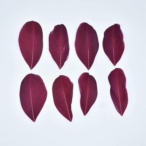 Gänsefedern zur Schmuckherstellung, 5–8 cm, Dekoration, Gänse, weißer Schwan, Handarbeit, Hochzeit, Bastelzubehör, DIY-Bastelbedarf, Weinrot, 20 Stück Gänsefedern zur Schmuckherstellung, 5–8 cm, Dekoration, Gänse, weißer Schwan, Handarbeit, Hochzeit, Bastelzubehör, DIY-Bastelbedarf, Weinrot, 20 Stück von HFNCE