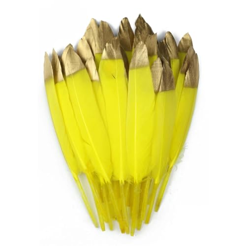 Gefärbte, in 30 Farben getauchte Entenfedern, 10–15 cm, für Partys, alles, handgefertigte Accessoires, DIY, Gelb, 10 Stück Gefärbte, in 30 Farben getauchte Entenfedern, 10–15 cm, für Partys, alles, handgefertigte Accessoires, DIY, Gelb, 10 Stück von HFNCE