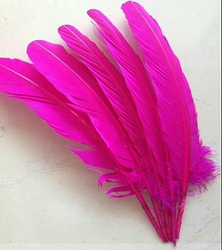 Großhandel 100 wunderschöne Truthahnfedern (28 bis 30 cm / 11-12 Zoll) DIY Hochzeitsdekoration eine Vielzahl von Farben optional-Rose von HFNCE