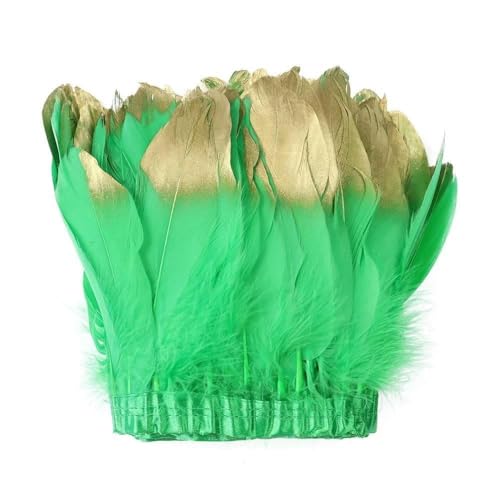 Großhandel Gold Silber Gänsefedern Trim Fransen Brautkleid Dekoration Federn für Handwerk Gänse Feder Band DIY Zubehör-Gold Grasgrün-1 Meter Großhandel Gold Silber Gänsefedern Trim Fransen Brautkleid Dekoration Federn für Handwerk Gänse Feder Band DIY Zubehör-Gold Grasgrün-1 Meter von HFNCE