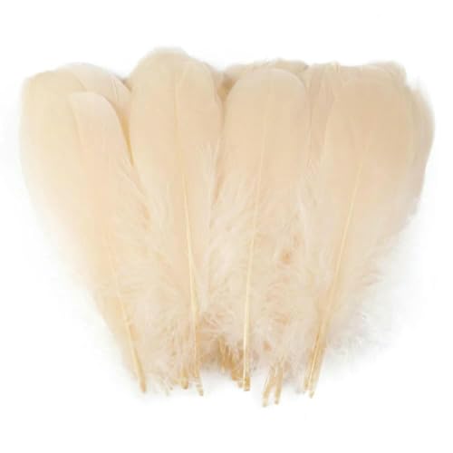 Natürliche Gänsefedern, 10–15 cm, Schwanenfedern für Heimdekoration, Basteln, DIY, Hochzeit, Schmuckzubehör, 50 Stück, 100 Stück, Champagner, 50 Stück Natürliche Gänsefedern, 10–15 cm, Schwanenfedern für Heimdekoration, Basteln, DIY, Hochzeit, Schmuckzubehör, 50 Stück, 100 Stück, Champagner, 50 Stück von HFNCE