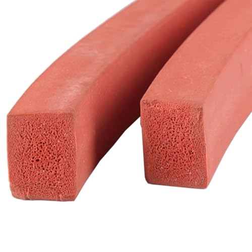 1 Stück 1 M 3/4/5/6/8/10/15/20 Mm Roter Quadratischer Dichtungsstreifen Aus Silikonschaum, Hochtemperaturbeständiger Flacher Schwammstreifen(3x30mm) von HFRSE