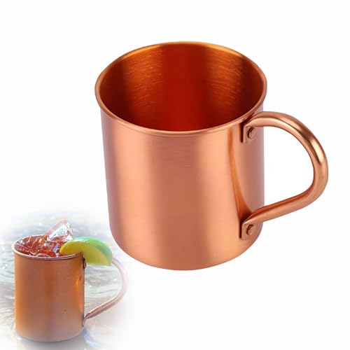 HFSAZJ Kupfer Becher, Kaffeetasse, 420 ml, Zylindrisch, Klassiker, Wiederverwendbar, fr Cocktail, Kaffee, Bier, Milch HFSAZJ Kupfer Becher, Kaffeetasse, 420 ml, Zylindrisch, Klassiker, Wiederverwendbar, fr Cocktail, Kaffee, Bier, Milch von HFSAZJ