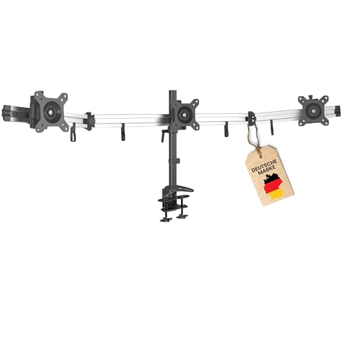 HFTEK 3-Fach-Monitorarm - Tischhalterung für Bildschirme von 15 – 27 Zoll mit VESA 75/100 (MP230C-L) von HFTEK