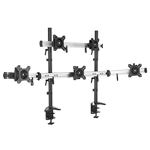 HFTEK 5-Fach-Monitorarm - Tischhalterung für 5 Bildschirme von 15 – 27 Zoll mit VESA 75/100 (MP235C-N) von HFTEK