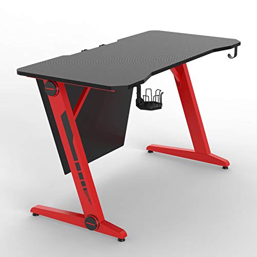 HFTEK - Ergonomischer Gaming Schreibtisch - Gaming Tisch - Gamer Desk - Computertisch mit Kabelmanagementsystem (FA21GRB) von HFTEK